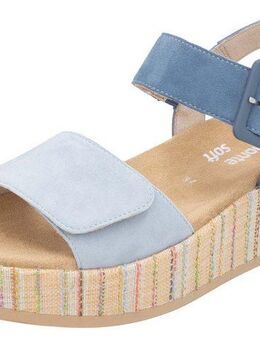 Remonte Elisabeth Hurley-Collection Sandalette Keilabsatz, Sommerschuh, Riemchensandale mit bezogenem Plateau
