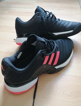 adidas BARRICADE 2018 Tennis Shoes | Black-Flash Red - Augsburg
