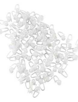 GARESA Gardinenröllchen Rollring für U-Profil, U-Schienen, (Packung, 100-St., mit Faltenhaken)