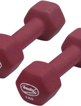 body coach Kurzhantel Neopren-Hantel für Fitness & Gymnastik, (Set, mit 2 Hanteln 3 kg), rutschfest, eckige Form, vielseitig nutzbar