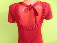 Rainbow Shirt S 36/38 Blusenshirt Bluse Kurzarmshirt Damen samtig rot - Mühlberg (Elbe) Zentrum