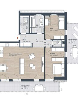 Baubeginn erfolgt - Zwei Dachterrassen, Tageslicht-Bad, Aufzug, TG und Nähe Pegnitzauen - Röthenbach (Pegnitz)