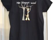 T-Shirt Giraffe "Nie klappt was" - Blaustein