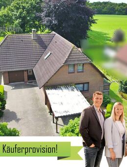 Großes Einfamilienhaus am Siedlungsrand von Hollen mit Blick ins Grüne - mit PV und Speicher - Uplengen
