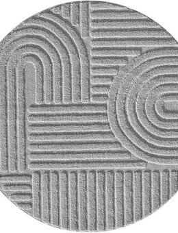 Ayyildiz Teppiche Designteppich ART 1121 Boho Design, rund, Höhe: 20 mm, auch in eckig, 3D Optik, Boho, skandinavisch, weich, Wohnzimmer