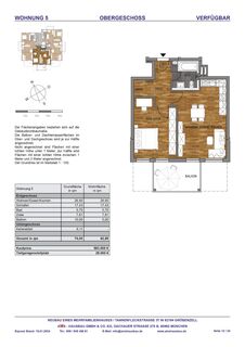 NEUBAU +++ 2 - Zi.- Obergeschosswohnung mit Balkon