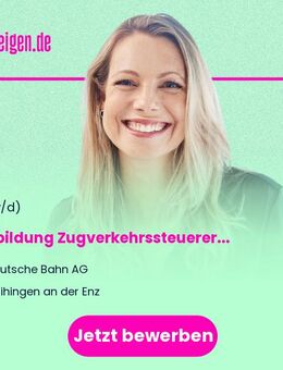Ausbildung Zugverkehrssteuerer 2026 (w/m/d) - Vaihingen (Enz)