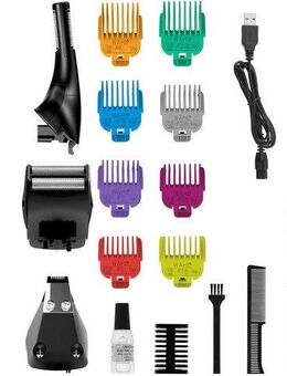 Wahl Multifunktionstrimmer Color Trim Advanced, 18-teiliges Akku-Multigroomer Set, Farbcodierte Aufsteckkämme, Lithium-Ionen-Technologie, USB Aufladung