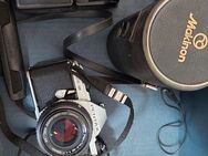 Spiegelrefexkamera Pentax ME super mit BRAUN-Blitzgerät 320 BVC und Makinon-Objektiv 35-70mm - Schwanewede