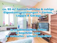 Herrschaftliche ca. 92 m² 4-Raum-Wohnung in ruhiger Lage mit Garage & Gartenanteil - Apolda