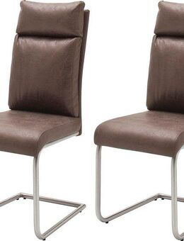 MCA furniture Freischwinger PIA (Set, 2 St), Stuhl belastbar bis 120 kg, Kissenoptik