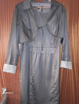 edles graues Etui-Kleid mit Bolero Jacke Gr. 42 - Gaggenau