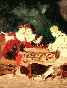 Seiler, Carl Wilhelm Anton, Ölzeichnung auf Malkarton - Berlin Steglitz-Zehlendorf