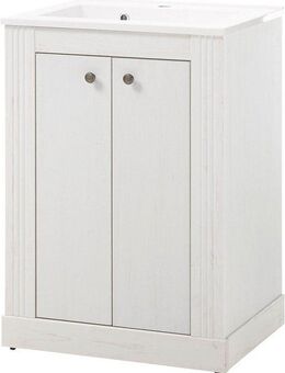 Home affaire Waschtisch WESTMINSTER, Waschbeckenunterschrank inkl. Waschbecken, Metallgriffe (1-St), in 2 Farben verfügbar, mit Stauraum, inkl. Waschbecken, Breite 60 cm