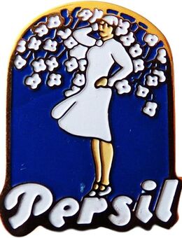 Persil Waschmittel - Frau & Blüten - Pin 25 x 20 mm - Doberschütz