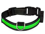 Eyenimal LED-Leuchthalsband - grün - Größe M: 45 - 55 cm Halsumfang, 25 mm breit