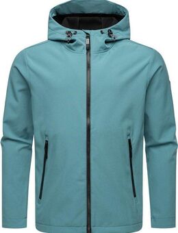 Ragwear Softshelljacke Shellwie Warm wasserdichte Herren Übergangsjacke mit großer Kapuze