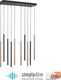 Paul Neuhaus Pendelleuchte FLUTE, LED fest integriert, Warmweiß