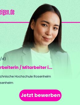 Mitarbeiterin / Mitarbeiter (m/w/d) im Bereich Lehrveranstaltungsplanung - Rosenheim