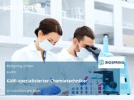 GMP-spezialisierter Chemietechniker - Frankfurt (Main)