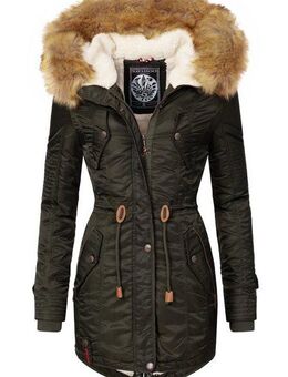 Navahoo Wintermantel La Viva hochwertiger Winterparka mit großem Kunstfell