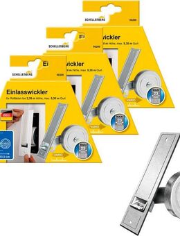 SCHELLENBERG Einlass-Gurtwickler für das Rollladensystem Maxi, Lochabstand 16 cm, Unterputz-Montage, Gurtbreite 23 mm, Set, 3-tlg., für Rollladengurte mit 23 mm Breite