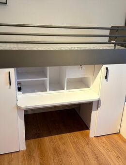 Etagenbett Hochbett mit Treppe, Schreibtisch, Lattenrost, Matratze - Erlenbach (Marktheidenfeld)