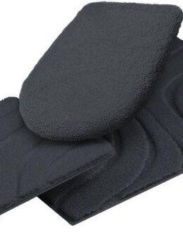 OTTO home Badematte Levii, Badvorleger, Badezimmer Teppich, sehr weich, Höhe 20 mm, rutschhemmend beschichtet, fußbodenheizungsgeeignet, schnell trocknend, Polyester, rechteckig, 3-tlg. Stand-WC Set, Hoch-Tief-Effekt, weiche Haptik, Made in Europe