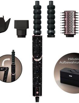Shark Multihaarstyler FlexStyle 5-in-1 Haarstyler und -trockner - Black Diamond HD446JBEU, Mit einer Drehung vom leistungsstarken Haartrockner zum Styler