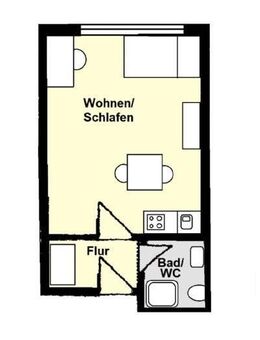 Ruhige 1-Zimmer-Wohnung mit TG-Stellplatz in Derendingen - Tübingen