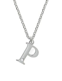 Diamonds by Ellen K. Kette mit Anhänger Silber 925 mit 1x Diamant 0,008ct. Buchstabe P