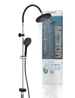 Schütte Duschsystem MATAO RAIN, Höhe 95 cm, Regendusche ohne Armatur, Handbrause mit 3 Funktionen