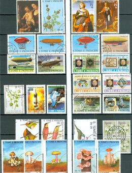 Afrika, S.Tome E Principe gestempelt wie auf dem Bild zu sehen. - Porta Westfalica Zentrum