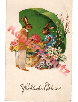 Alte Grußkarte „Fröhliche Ostern!“, gel. ca. 1912 - Landsberg