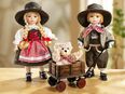 Puppenpaar mit Teddybär im Bollerwagen Dekofigur #70996 in 75217