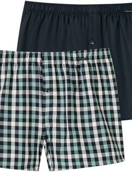 Schiesser Webboxer Boxershorts Multipacks (2er-Pack) mit funktionaler Knopfleiste und sichtbarem Knopf