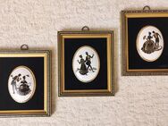 Drei Silhouetten Bilder auf Porzellan - gerahmt / VB 94,90 € - Berlin