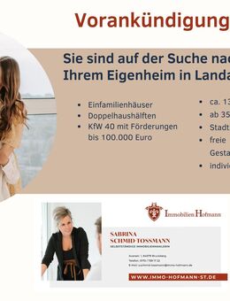 ACHTUNG !!! Pre-Sale gestartet: Individuell planbare KfW 40-Häuser in bester Lage !!! - Landau (Isar)