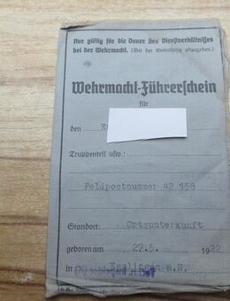 Antikes Dokument - Schriftstück *Von der Wehrm.* - Deizisau