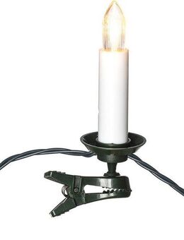 KONSTSMIDE LED-Christbaumkerzen Weihnachtsdeko, Christbaumschmuck, Topbirnen, One String, 25 funkelnde bernsteinfarbene Dioden