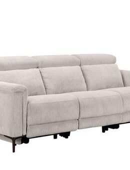 Home affaire 3-Sitzer Lund Cord, mit manueller o. elektrischer Relaxfunktion in 2 Sitzen, USB-A, Kopfteilverstellung, Breite 222 cm