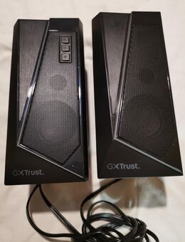 schwarze GX Trust Lautsprecher für PC, wie neu, nur einmal benutzt - Neufahrn (Freising)