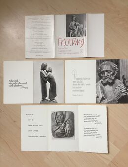 3 Religiöse Klappkarten Tröstung um1950 - Bremen