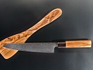 Damast - Kochmesser | Griff aus Olivenholz | 21cm Klinge | Küchenmesser - Otterstadt