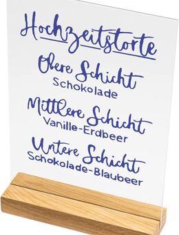 5x Acryl Tischaufsteller Kreidetafel Holzfuß DIN A4 #46444 - Birkenfeld (Baden-Württemberg)
