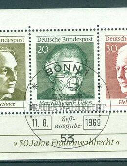 Bund gestempelter Block 5 (596-98) - Porta Westfalica Zentrum