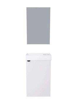 welltime Badmöbel-Set Badmöbel-Set Gesa, Schrank mit Waschbecken und Spiegel, wandhängend, Waschbeckenunterschrank mit Wachbecken und Spiegel