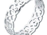 Elli Fingerring Herz Kleeblatt Ornament Cut Out 925 Silber