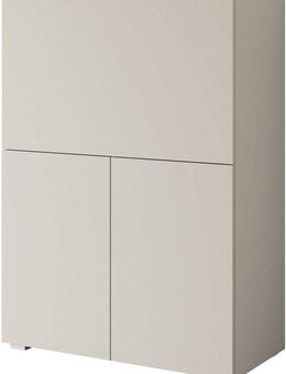 INOSIGN PC-Schrank Vera, Sekretär, Home-Office-Schreibtisch mit LED-Beleuchtung (1 St), Multifunktional mit Stauraum, klappbare Tischfläche, LED, B 90 cm