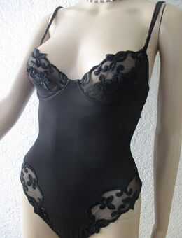 NEU * Edel * Blumen * Blüten * Romantik * Stickerei * Body * Einteiler "Malizia by La Perla" Made in Italy * Gr. 34- 36/ XS- S * 75B * schwarz * black * Gothic * - Riedlingen